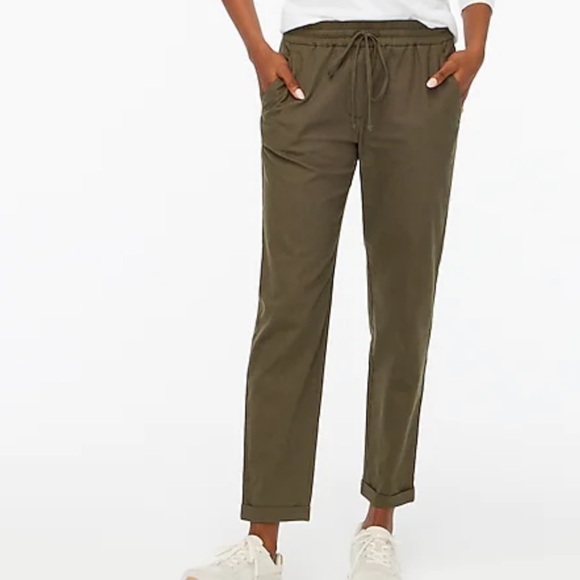 J Crew Linen Cotton Drawstring Pants - Picture 1 of 8